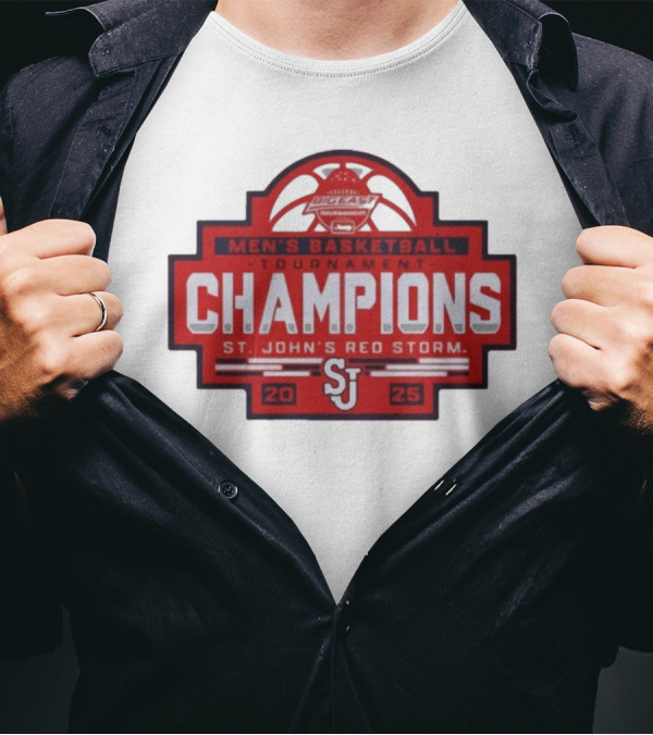 Big East Men's Basketball Tournament Champions St. John's Red Storm 2025 T-Shirt