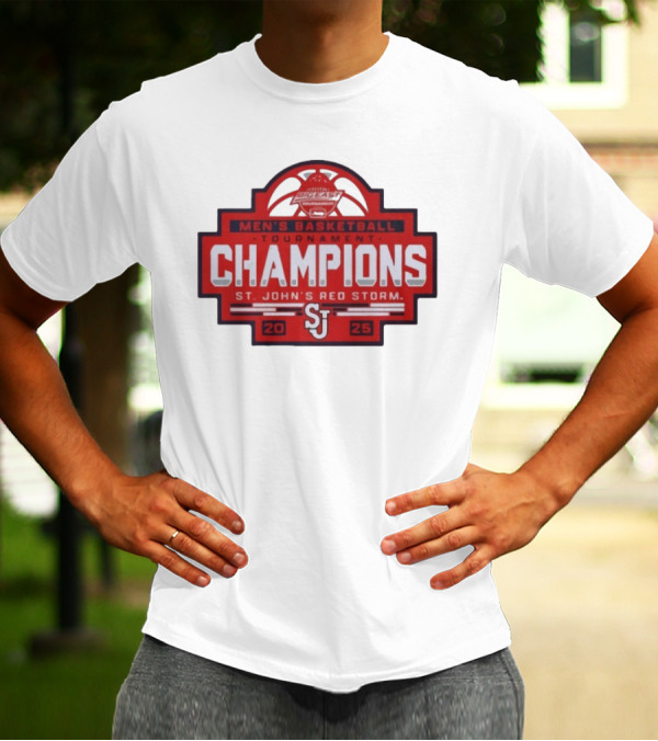 Big East Men's Basketball Tournament Champions St. John's Red Storm 2025 T-Shirt