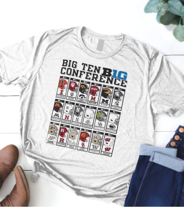 Big Ten Conference 2025 All Team Helmet Collection T-Shirt