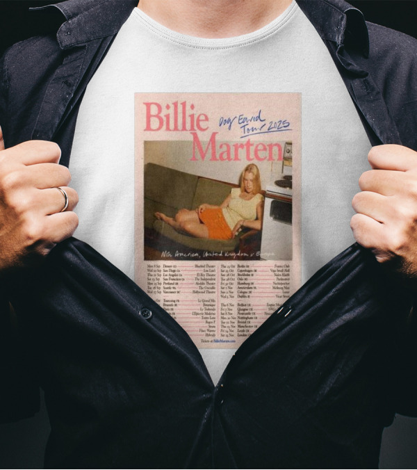 Billie Marten Dog Eared Tour 2025 UK Europe Dates T-Shirt