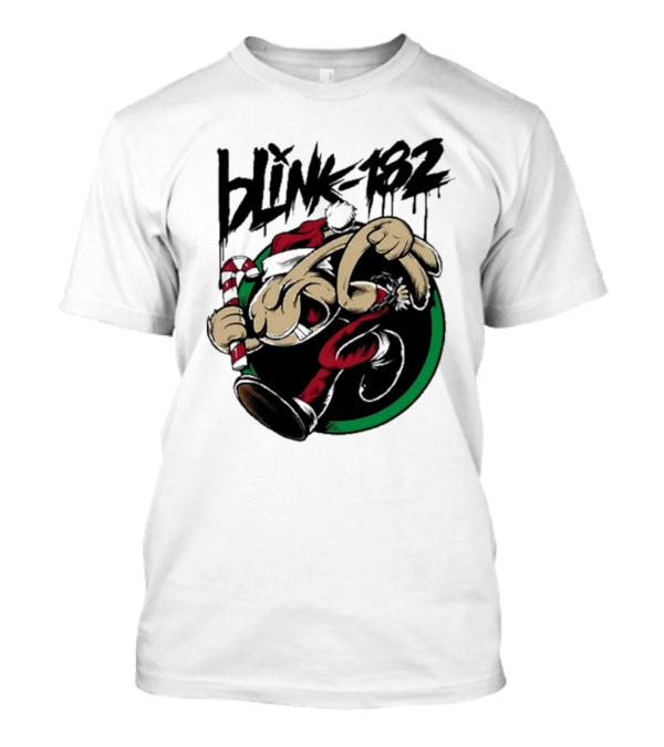 ```Blink-182 Santa Boxing Gloves Christmas 2024 Holiday Theme``` T-Shirt