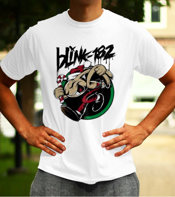 ```Blink-182 Santa Boxing Gloves Christmas 2024 Holiday Theme``` T-Shirt