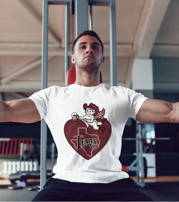 Billy Bob’s Texas Cupids Heart With Cowboy Hat And T-Shirt