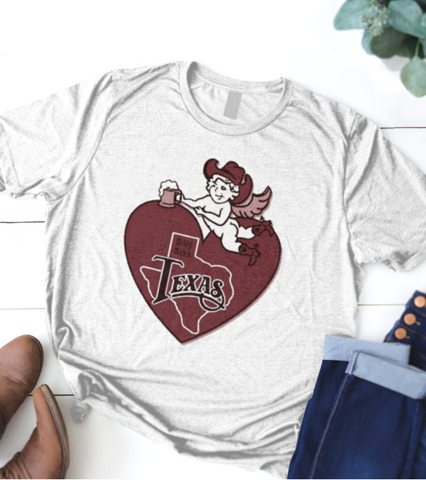Billy Bob’s Texas Cupids Heart With Cowboy Hat And T-Shirt