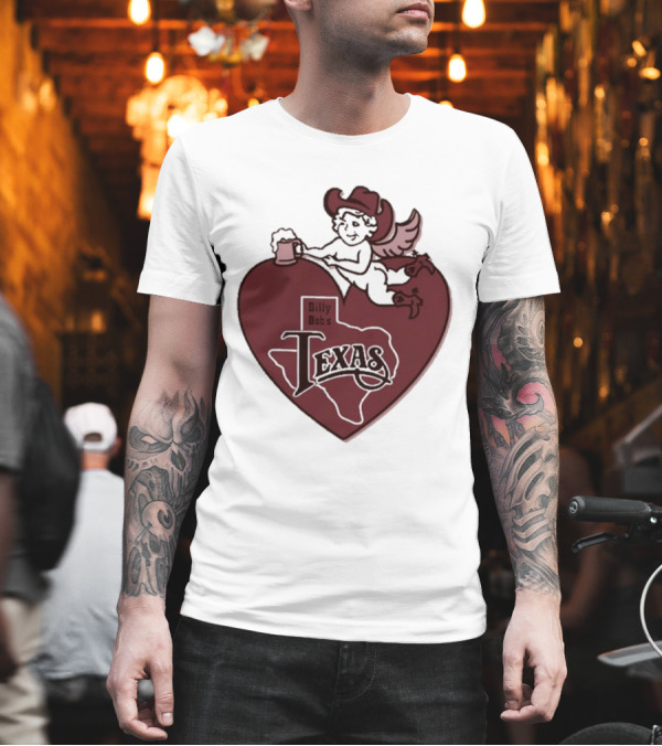 Billy Bob’s Texas Cupids Heart With Cowboy Hat And T-Shirt