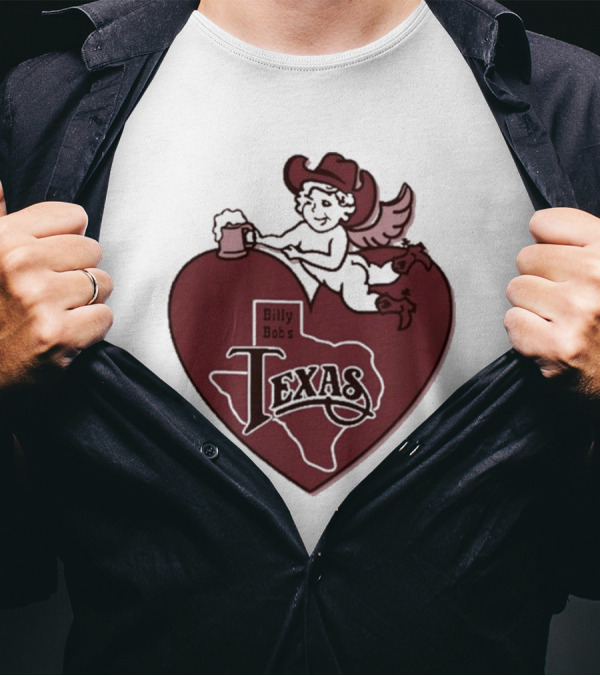 Billy Bob’s Texas Cupids Heart With Cowboy Hat And T-Shirt