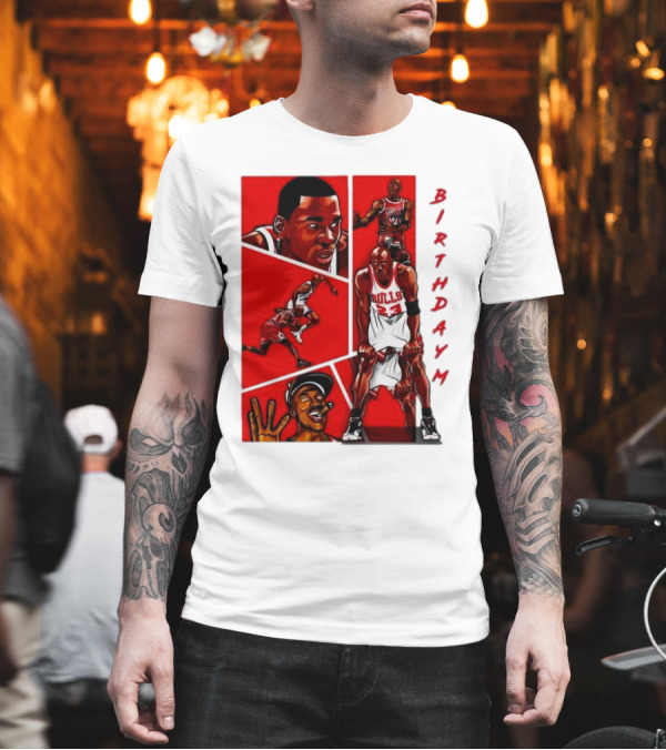 Birthday MJ Chicago Bulls Basketball Legends T-Shirt