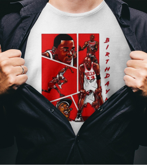 Birthday MJ Chicago Bulls Basketball Legends T-Shirt
