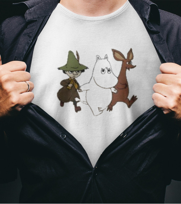 Bjork Moomin Sniff Snufkin Characters T-Shirt