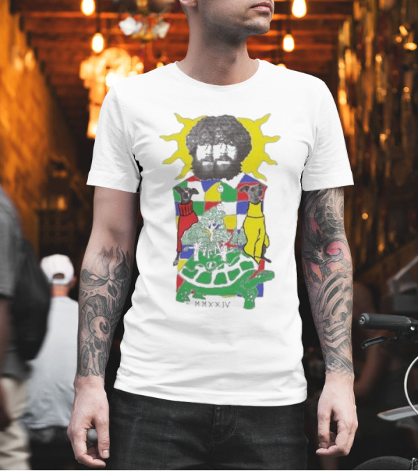JW Francis Born Losers Records Sunburst Patchwork Dogs And Tortoise MMXXIV T-Shirt