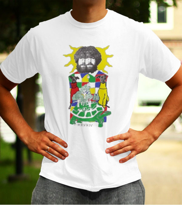 JW Francis Born Losers Records Sunburst Patchwork Dogs And Tortoise MMXXIV T-Shirt
