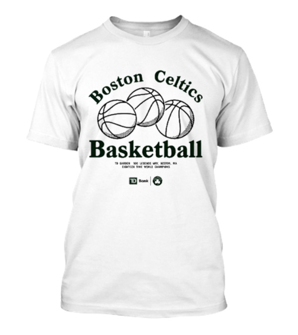 Boston Celtics Basketball Eighteen Time World Champions T-Shirt