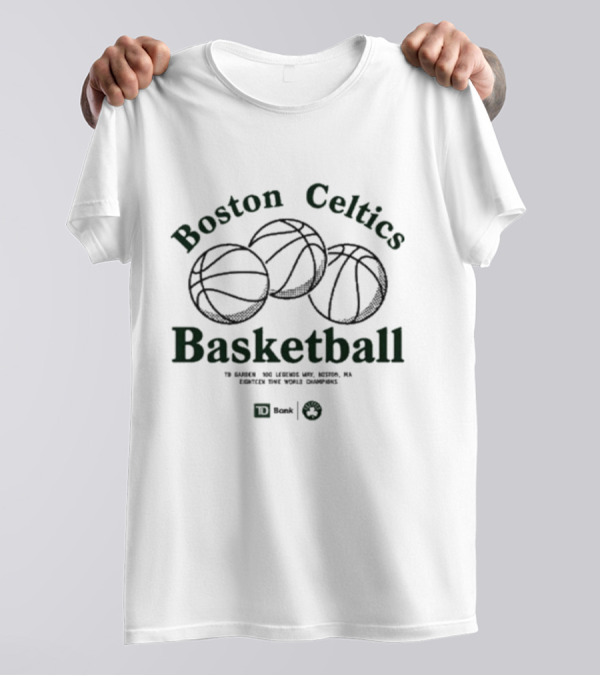 Boston Celtics Basketball Eighteen Time World Champions T-Shirt