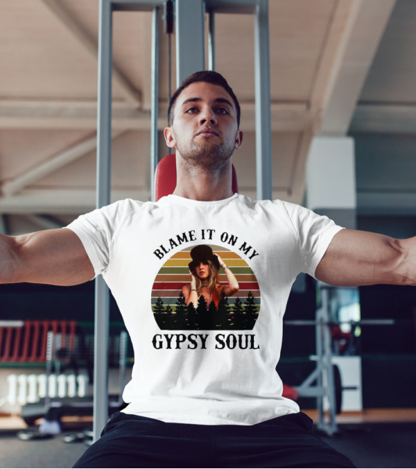 Blame It On My Gypsy Soul Vintage Sunset Forest Retro Style T-Shirt