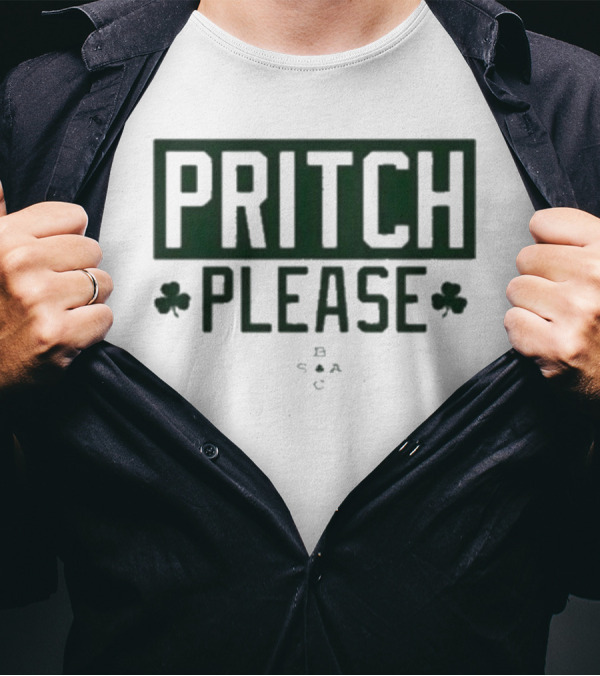 Boston Celtics Pritch Please St Patrick’s Day Shamrocks T-Shirt