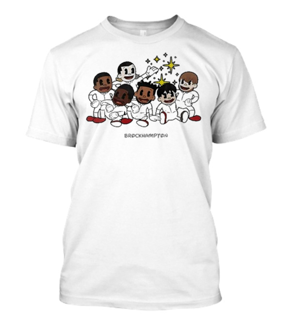 Brockhampton Factory Anniversary Cartoon Group Illustration And Stars T-Shirt