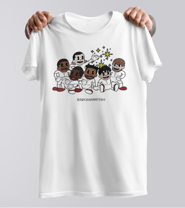 Brockhampton Factory Anniversary Cartoon Group Illustration And Stars T-Shirt