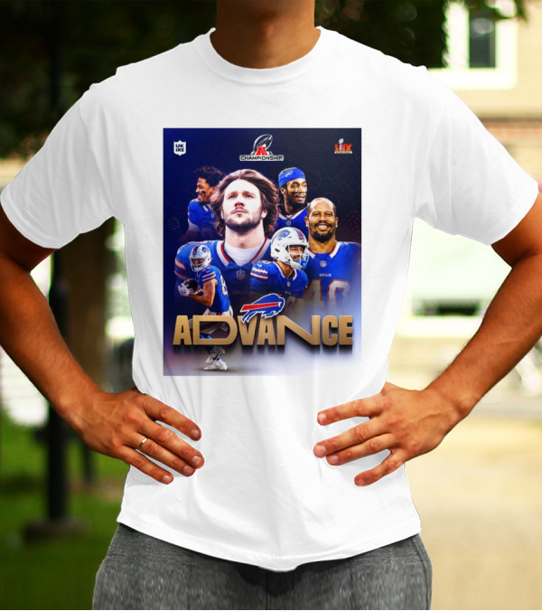Buffalo Bills Advance AFC Championship Super Bowl LIX UK Ireland T-Shirt