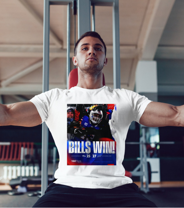 Buffalo Bills Win 27-25 Against Baltimore Ravens Divisional Rnd Playoffs 24/25 T-Shirt