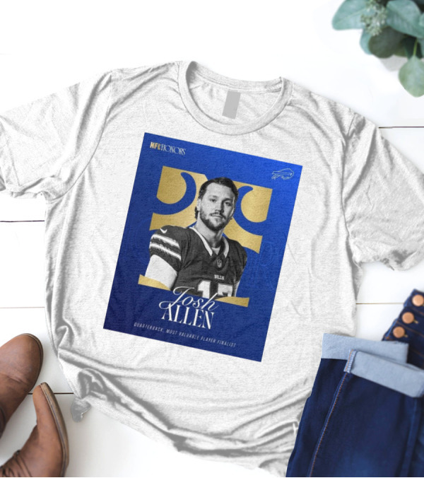 Buffalo Bills Josh Allen NFL Honors Quarterback Most Valuable Player Finalist T-Shirt