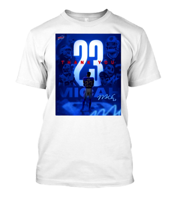 Buffalo Bills Thank You Micah Hyde 23 Signature Go Bills Mafia T-Shirt