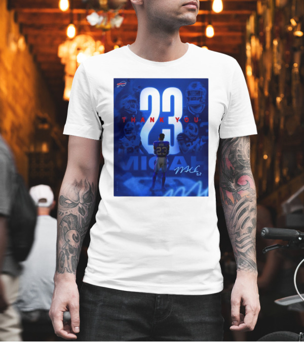 Buffalo Bills Thank You Micah Hyde 23 Signature Go Bills Mafia T-Shirt