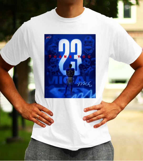 Buffalo Bills Thank You Micah Hyde 23 Signature Go Bills Mafia T-Shirt