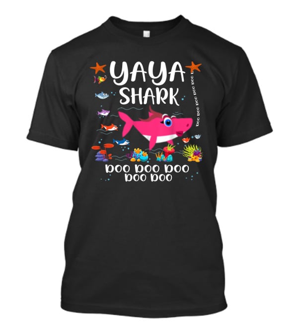 Yaya Shark Doo Doo Doo Doo Matching Family Ocean Scene T-Shirt