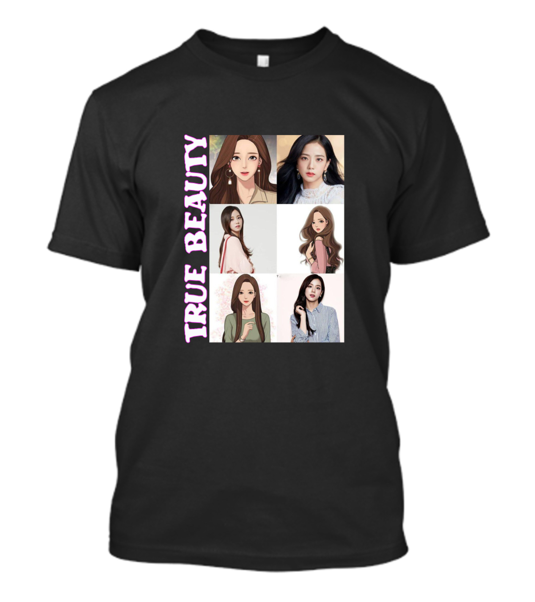 True Beauty Webtoon Inspired Character Collage T-Shirt