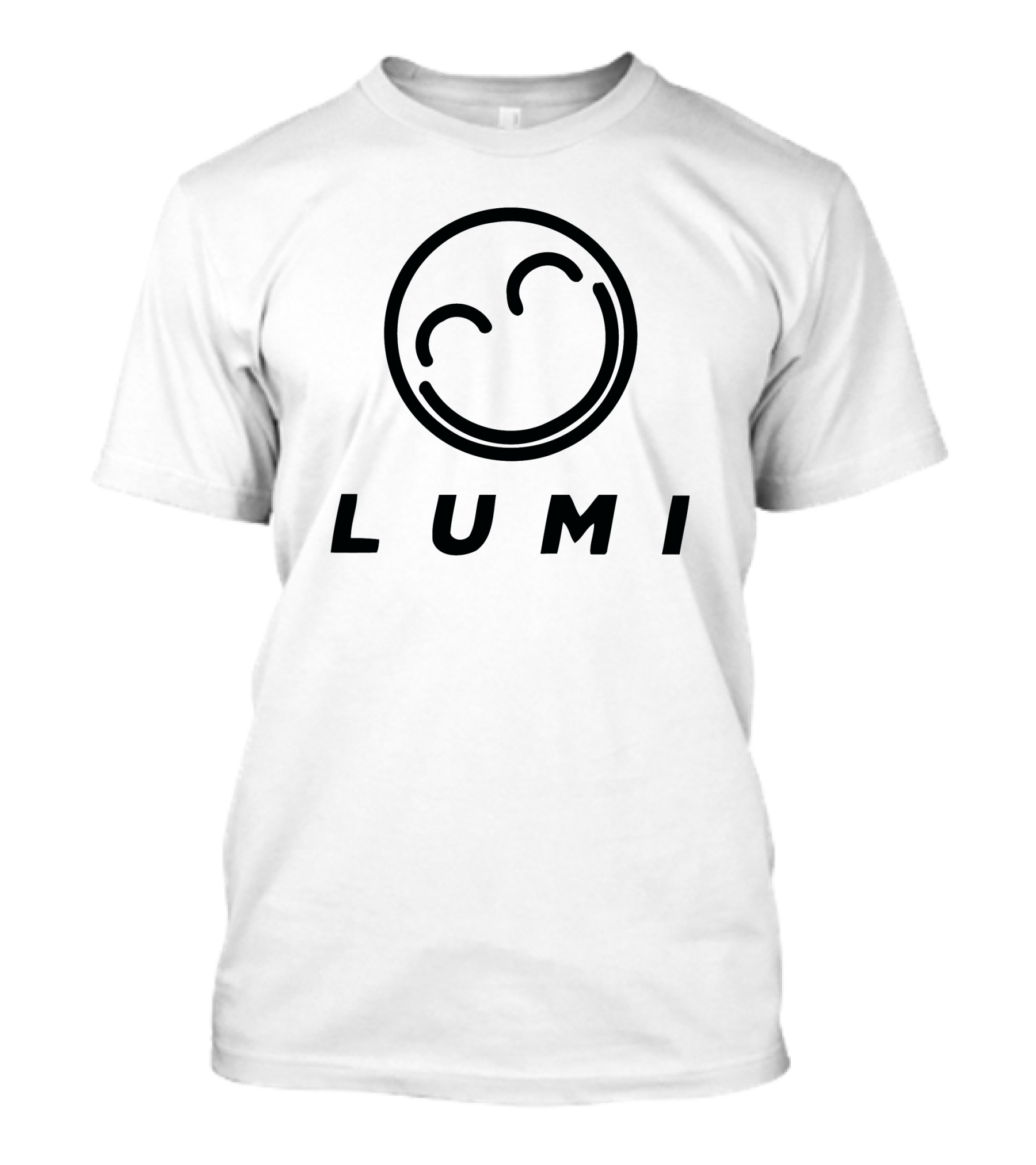 LUMI Smiley Face Bold Black T-Shirt