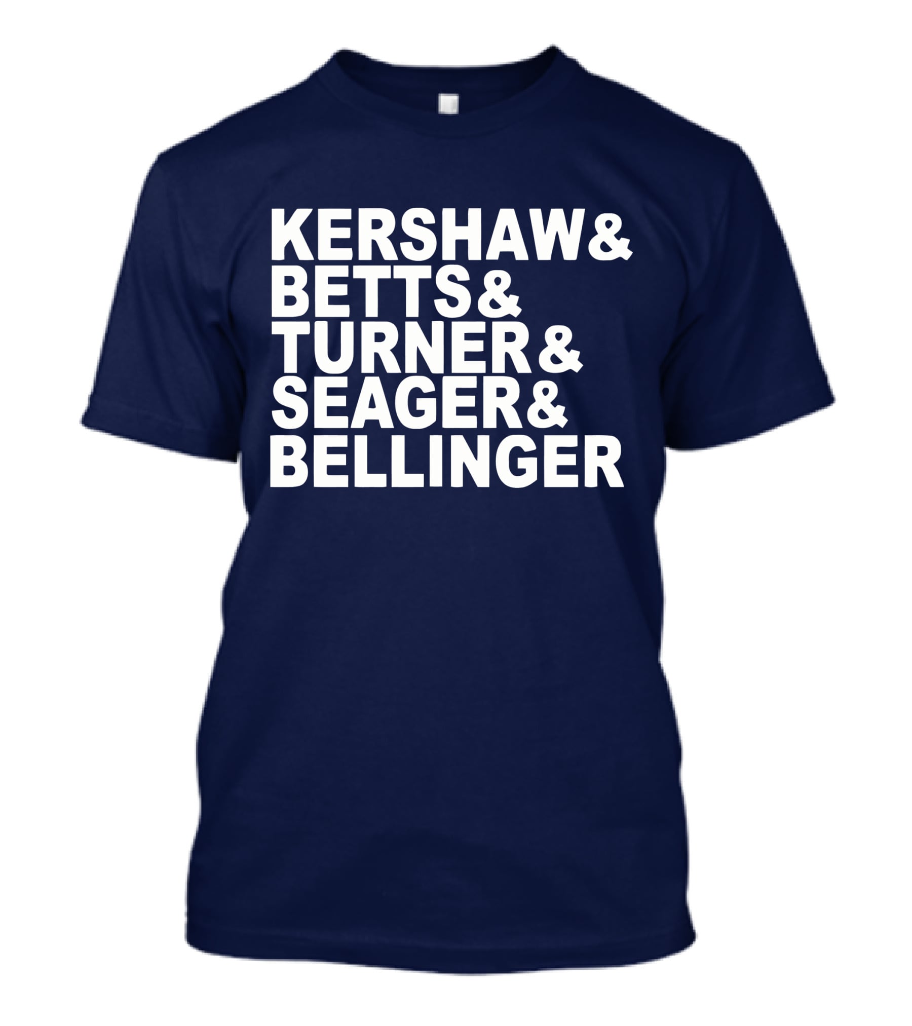 Kershaw Betts Turner Seager Bellinger Dodgers Fab Five T-Shirt