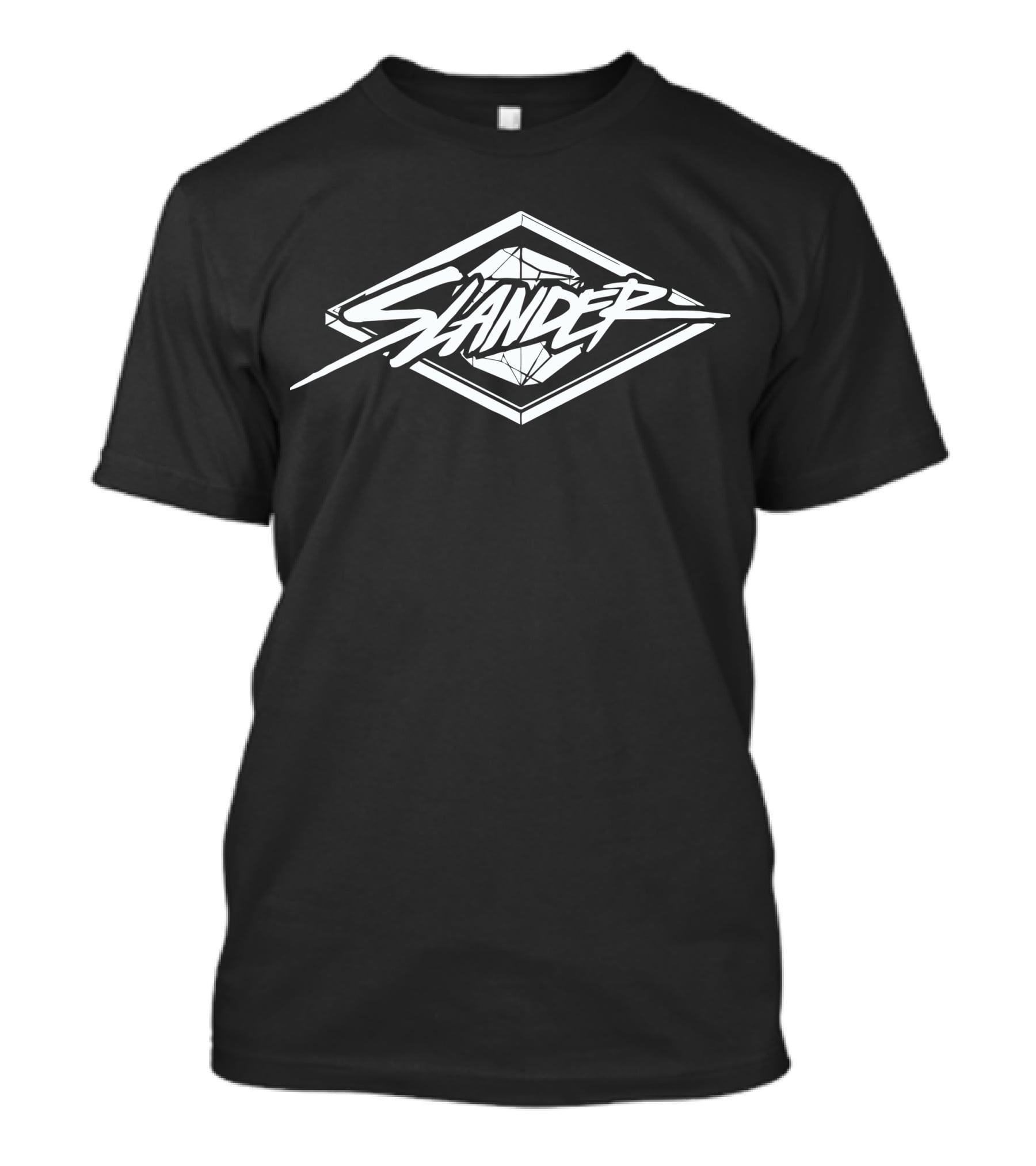 Slander Logo Diamond Shape White T-Shirt