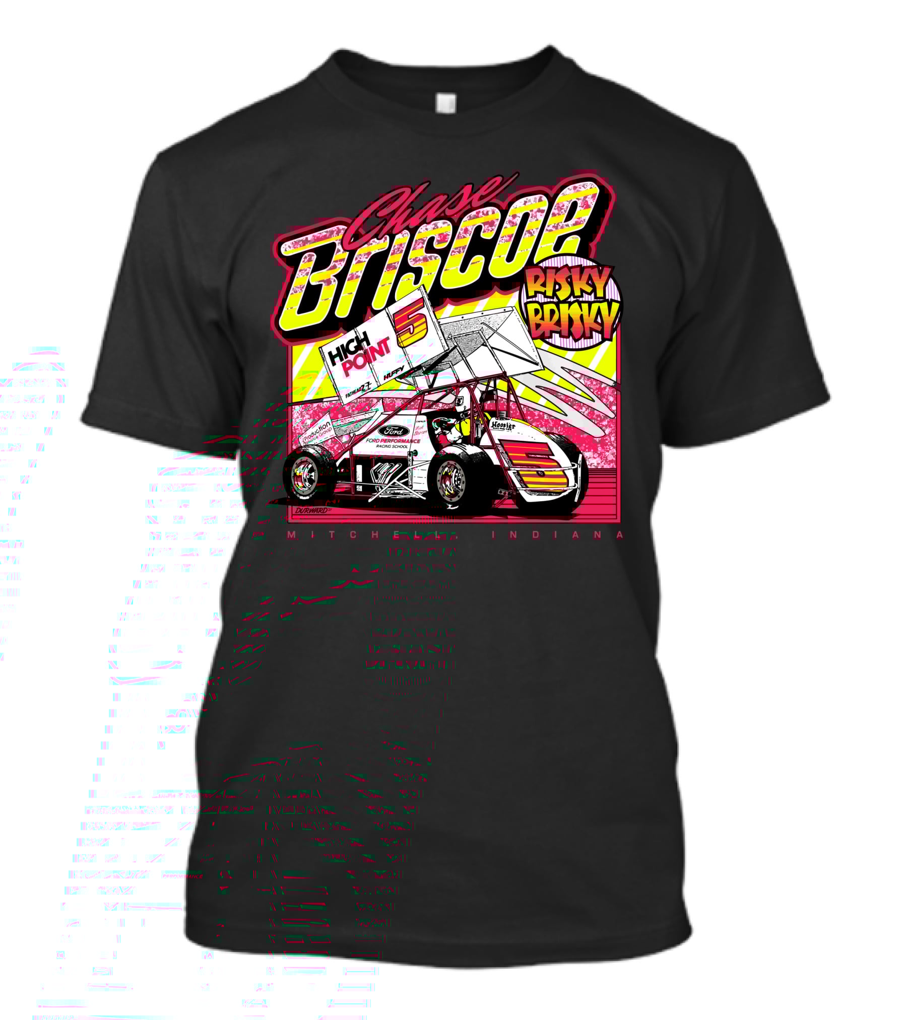 Chase Briscoe Risky Brisky High Point Racing Mitchell Indiana T-Shirt