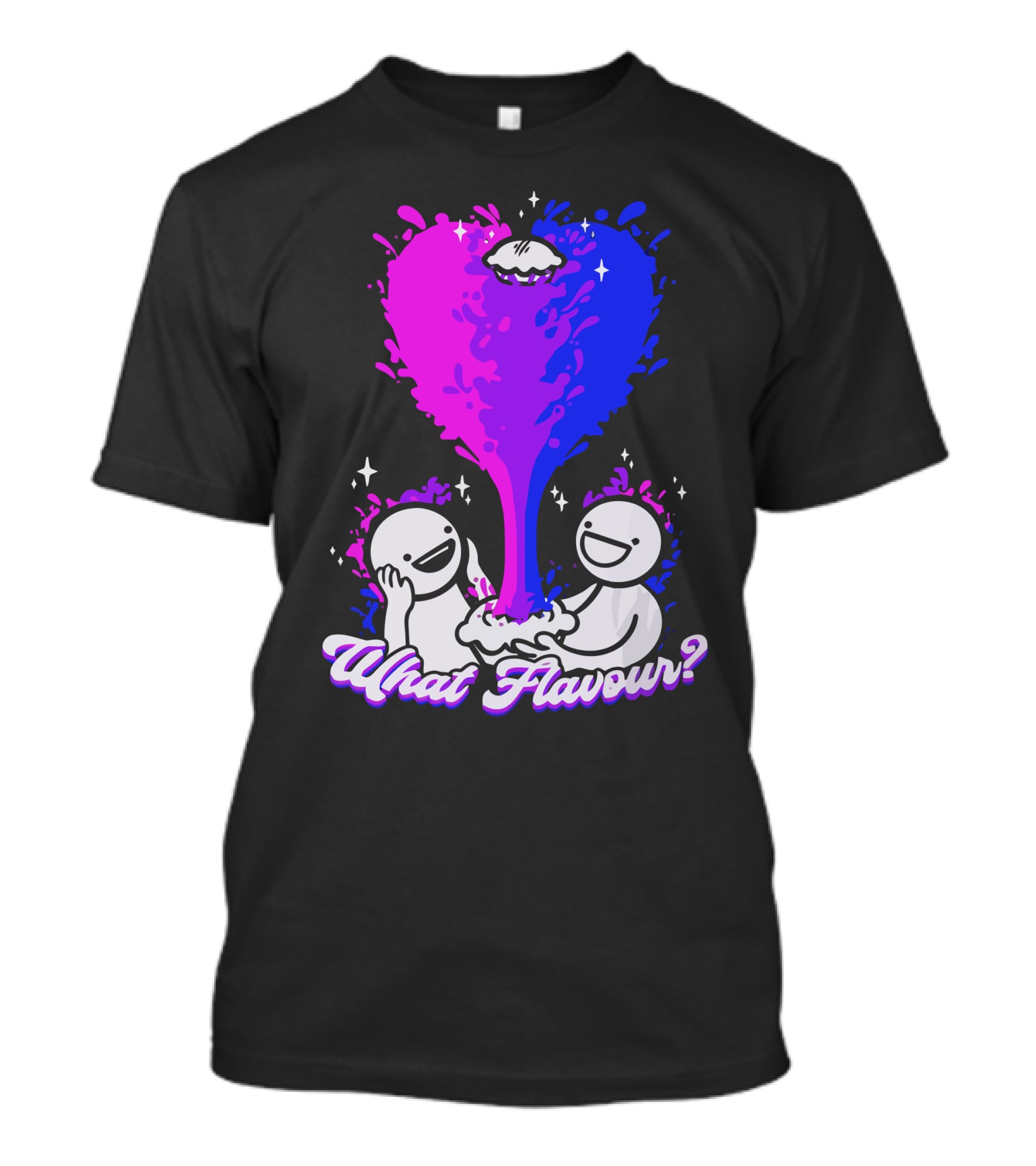 What Flavour? Bi Colorful Abstract Heart Splash T-Shirt