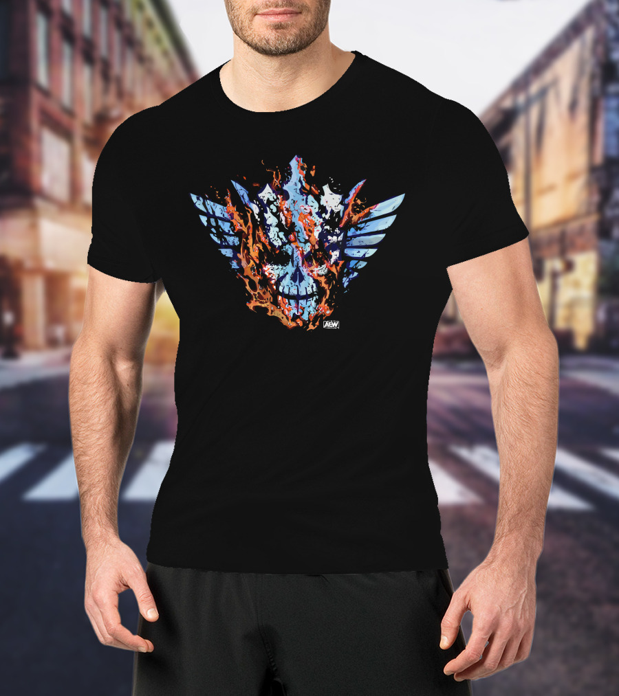Cody Rhodes Backdraft AEW Skull Flame Wings T-Shirt