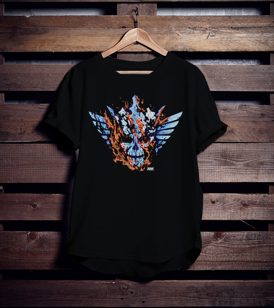 Cody Rhodes Backdraft AEW Skull Flame Wings T-Shirt