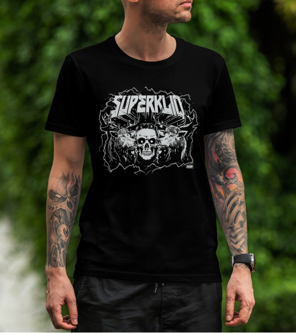 Superkliq Skull Stag AEW T-Shirt