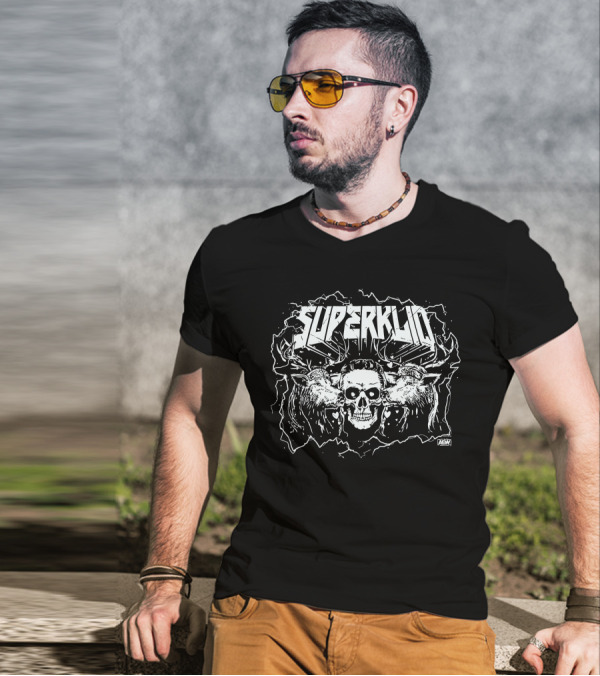 Superkliq Skull Stag AEW T-Shirt
