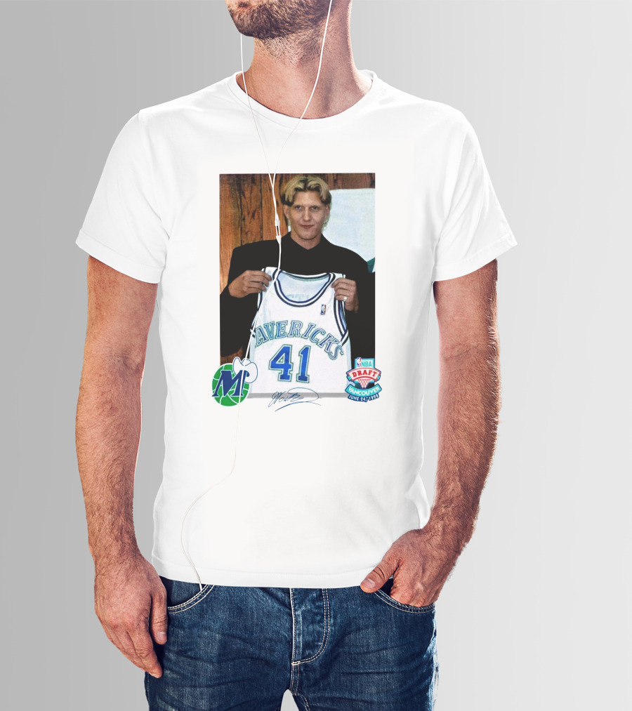 Dirk Nowitzki Mavericks NBA Draft Vancouver June 24 1998 T-Shirt