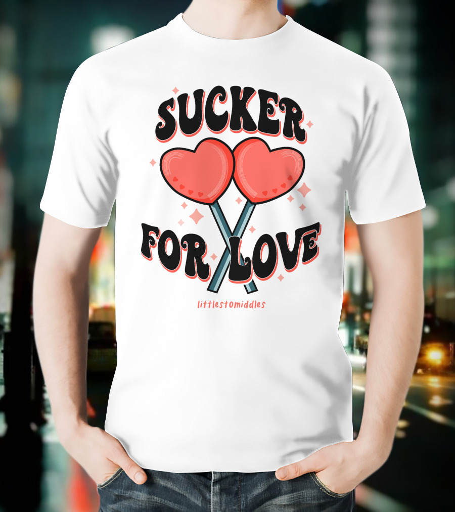Sucker For Love Heart Lollipops Littlestomiddles T-Shirt
