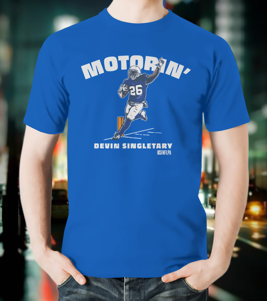 MOTORIN' Devin Singletary NFLPA Number 26 Football Run T-Shirt