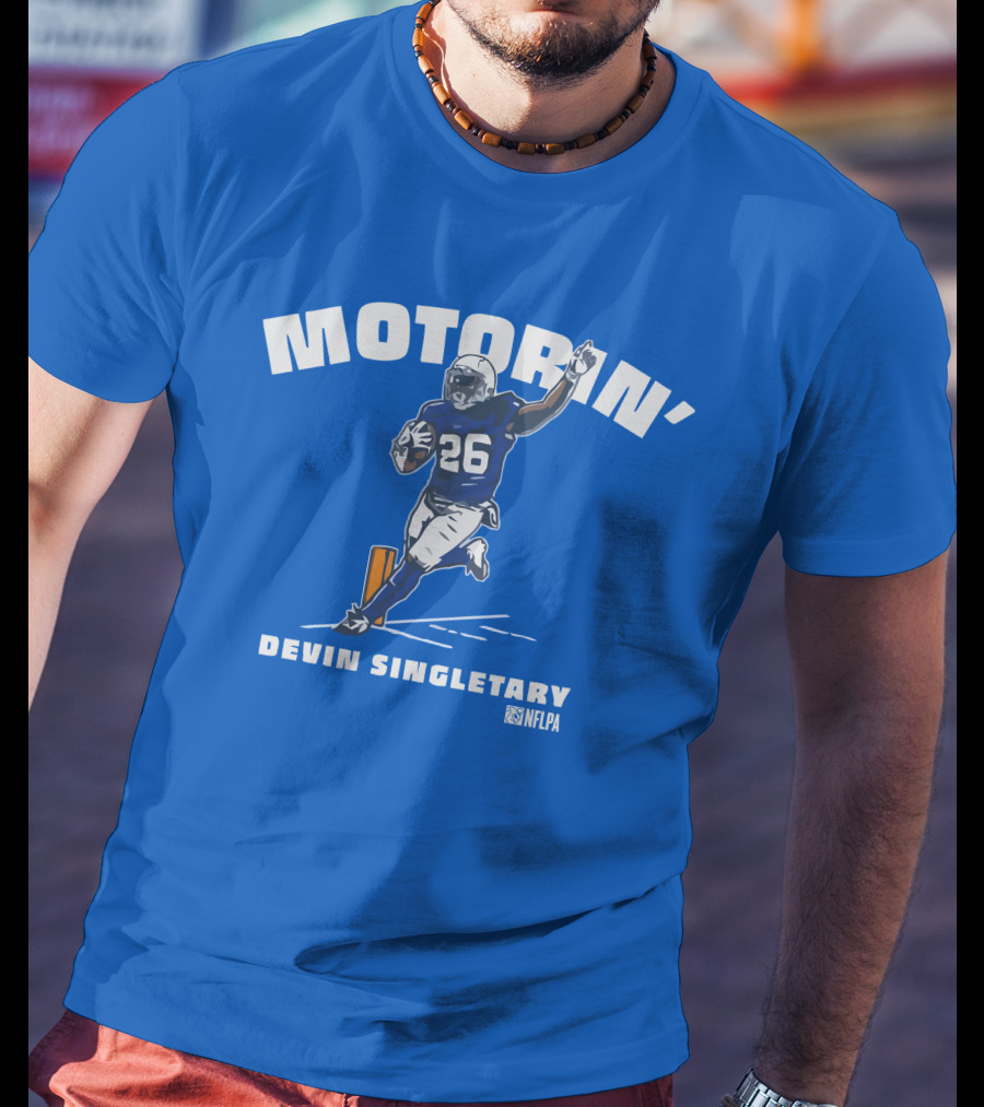 MOTORIN' Devin Singletary NFLPA Number 26 Football Run T-Shirt