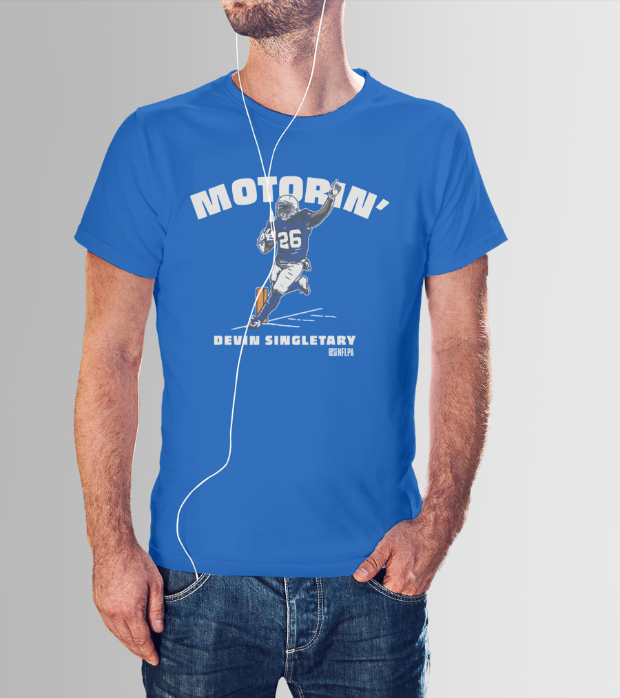 MOTORIN' Devin Singletary NFLPA Number 26 Football Run T-Shirt