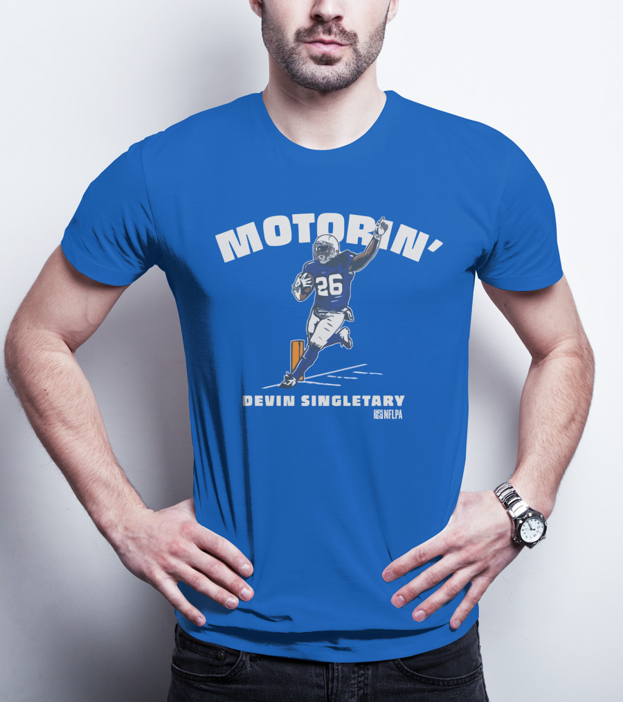 MOTORIN' Devin Singletary NFLPA Number 26 Football Run T-Shirt
