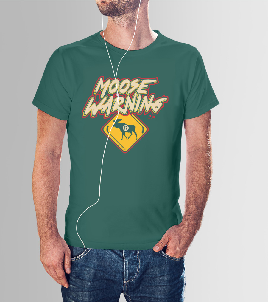 Moose Warning 17 Marcus Foligno T-Shirt