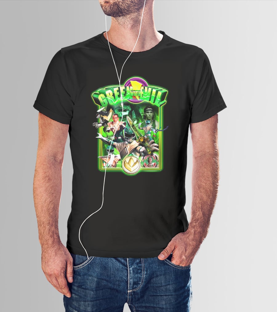Green With Evil Mighty Morphin Power Rangers Villainous Green Ranger Adventure T-Shirt