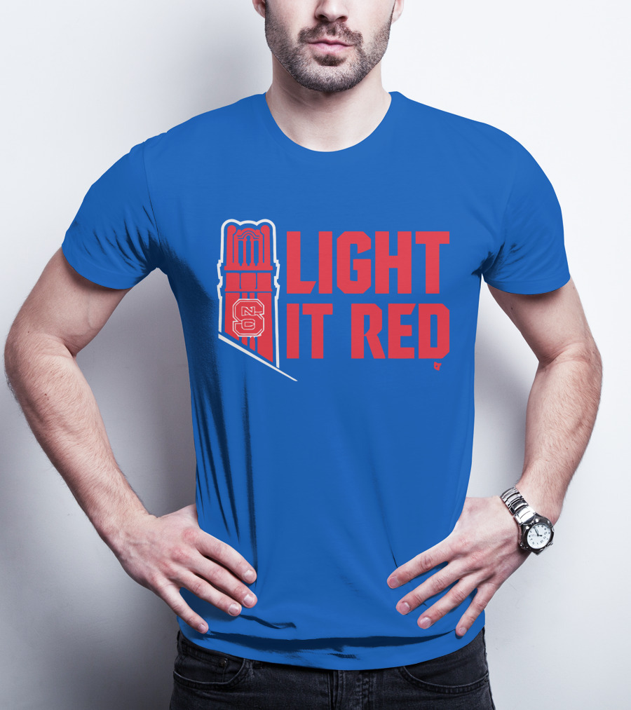 NC State Light It Red Bell Tower T-Shirt