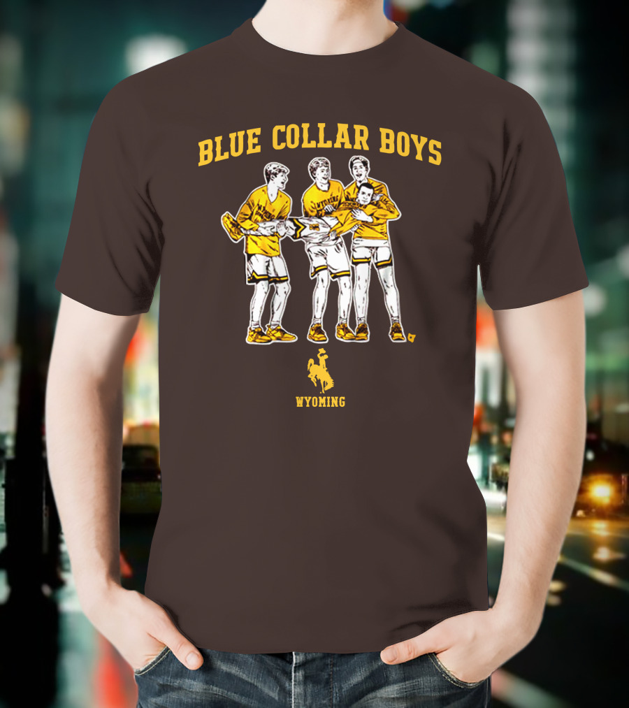 Blue Collar Boys Wyoming Basketball Team T-Shirt