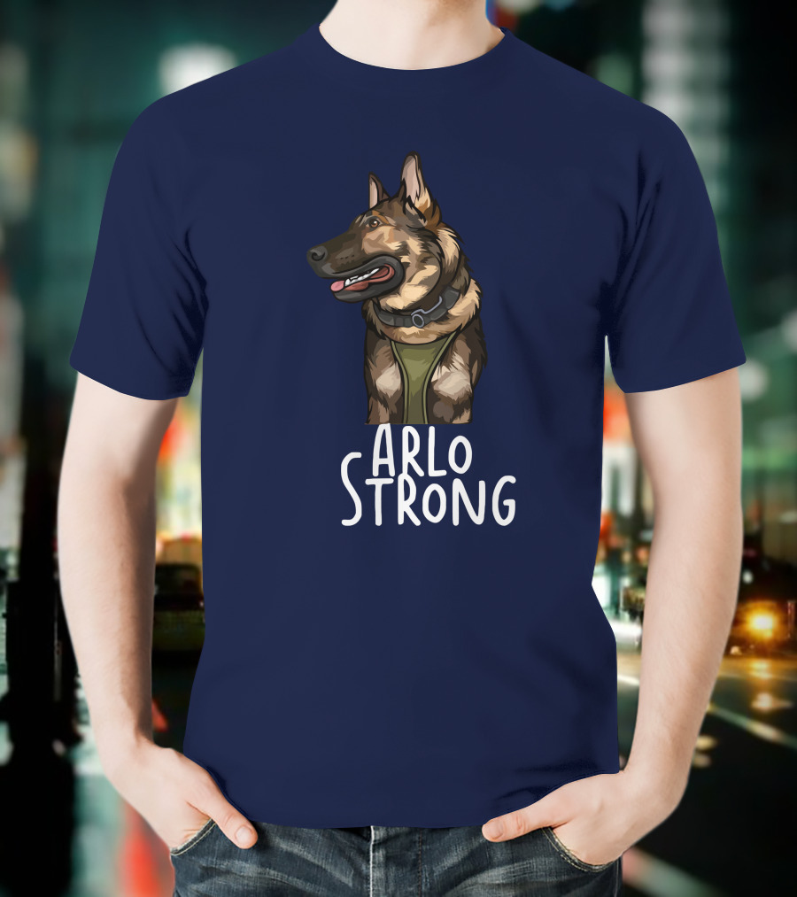 Arlo Strong German Shepherd Drawing T-Shirt