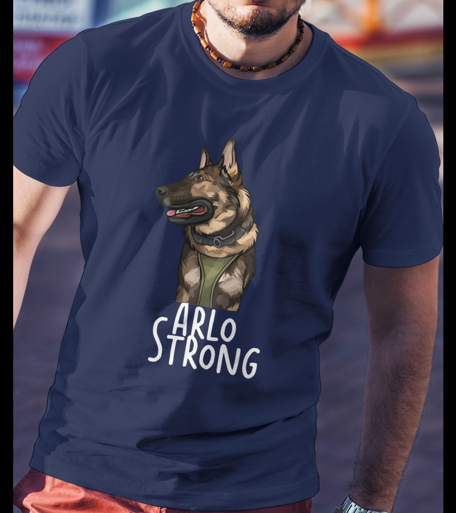 Arlo Strong German Shepherd Drawing T-Shirt
